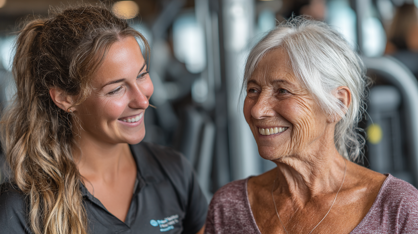 Експерт-геронтолог консультує пацієнта щодо фітнес-програми